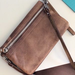 Brown leather crossbody